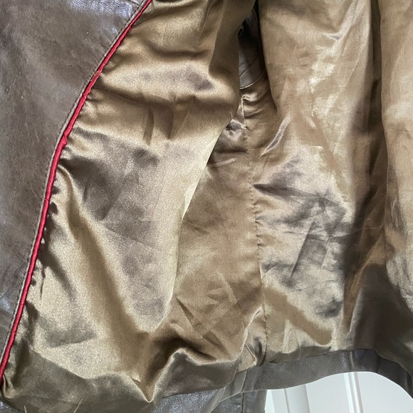 Sage Green Goatskin Leather Harley Davidson Jacket - Picture 7 of 12